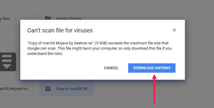 Fix Google Drive download limit