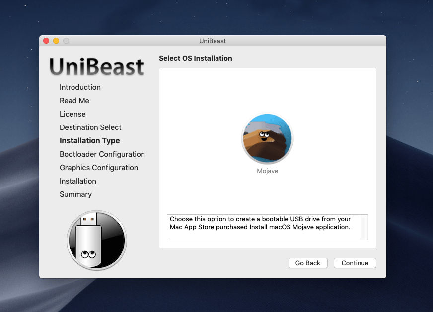 Create Bootable USB installer for macOS Mojave Windows