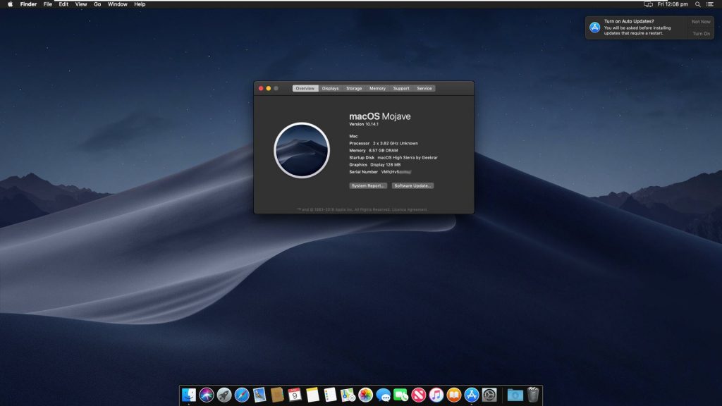 macOS Mojave Installed