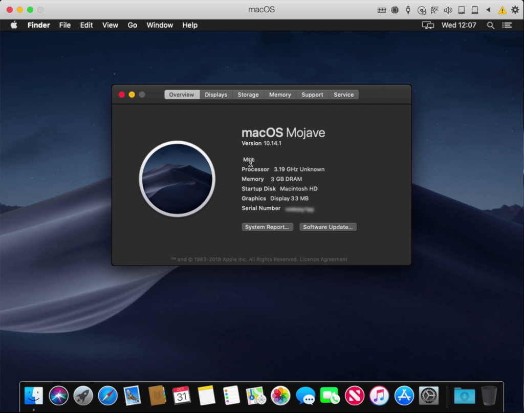 macOS Mojave on Parallels