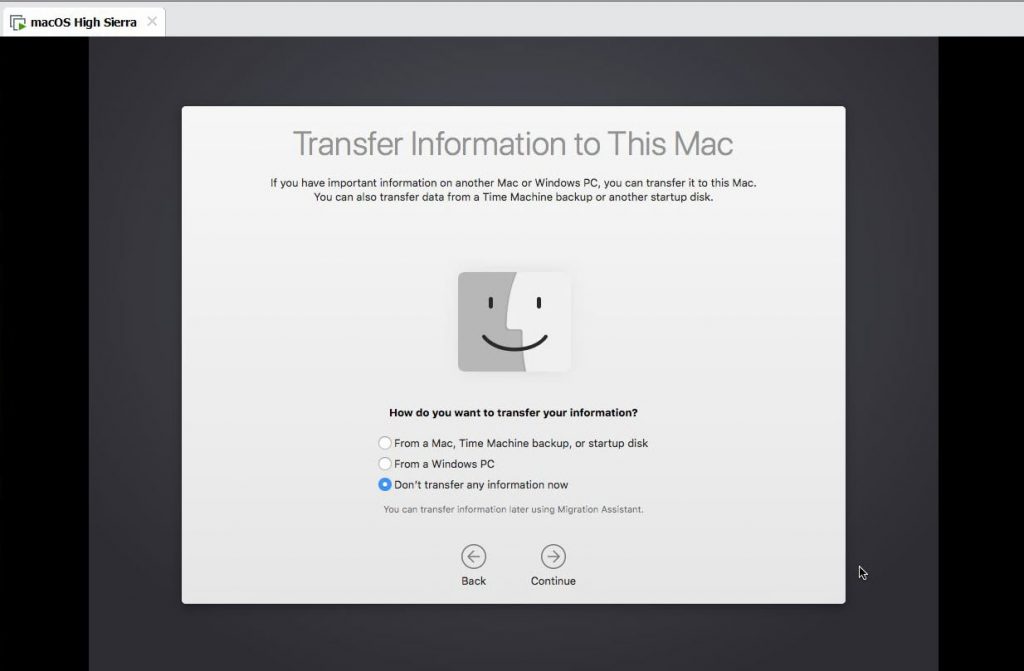 Transfer Information to This Mac