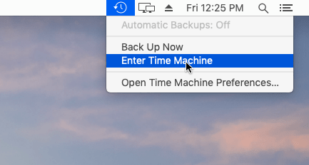 Enter Time Machine