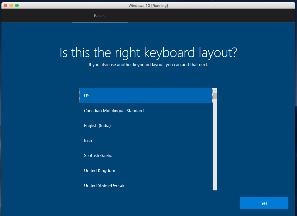Select Your Keyboard Layout