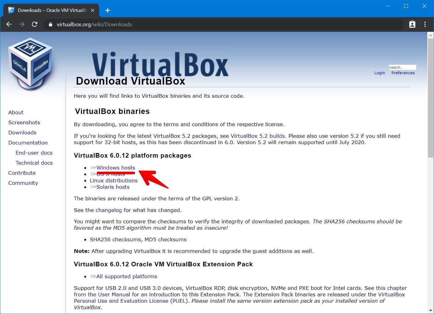 Download VirtualBox For Windows