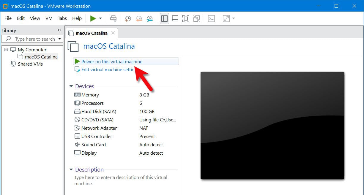 Install macOS Catalina on VMware on Windows PC