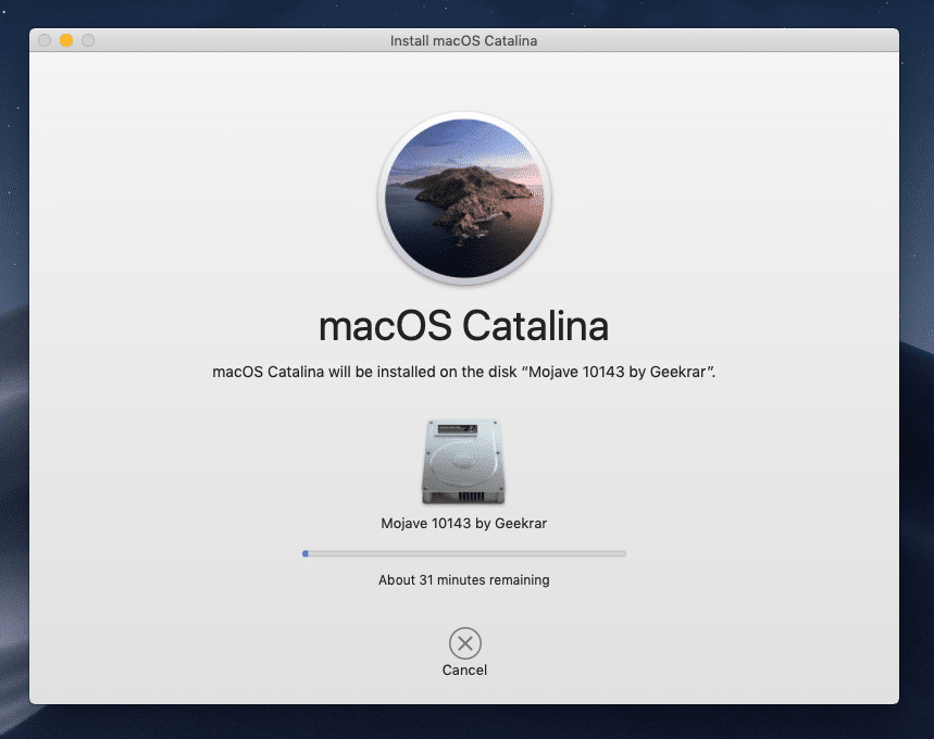 Installing macOS Catalina