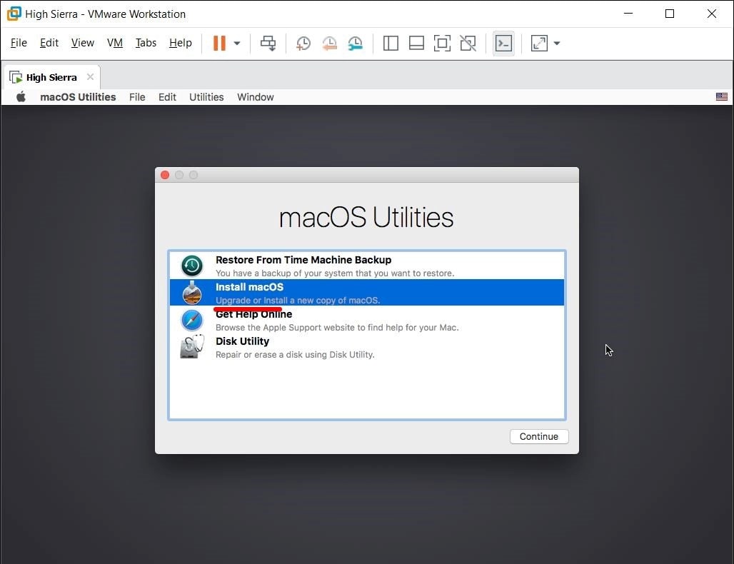 Install macOS High Sierra on VMware on Windows PC