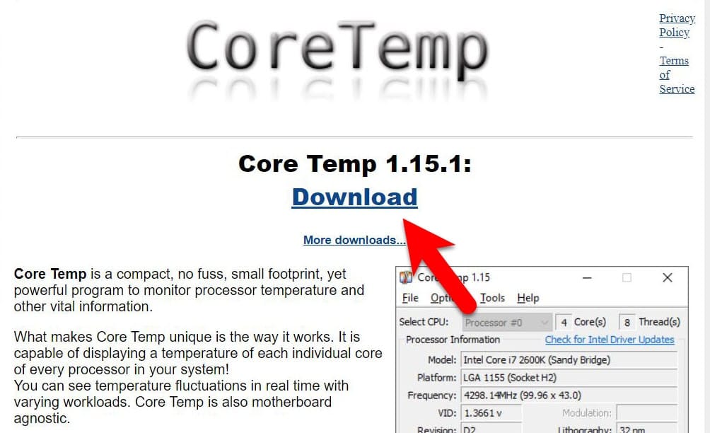 Download CoreTemp