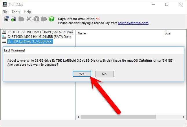 Create Bootable USB Installer for macOS Catalina Transmac