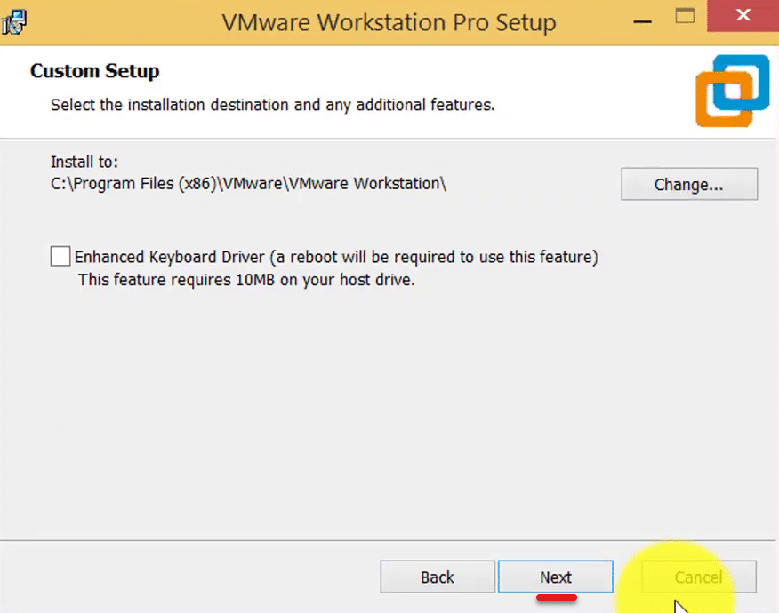 VMware installation
