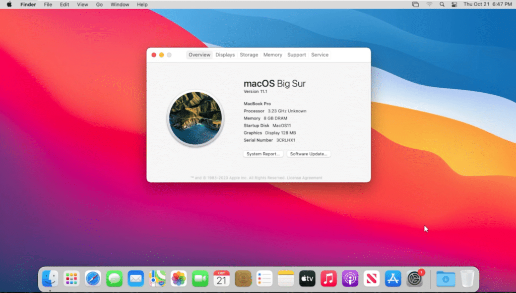 install macOS Big Sur on VMWare Windows 10 