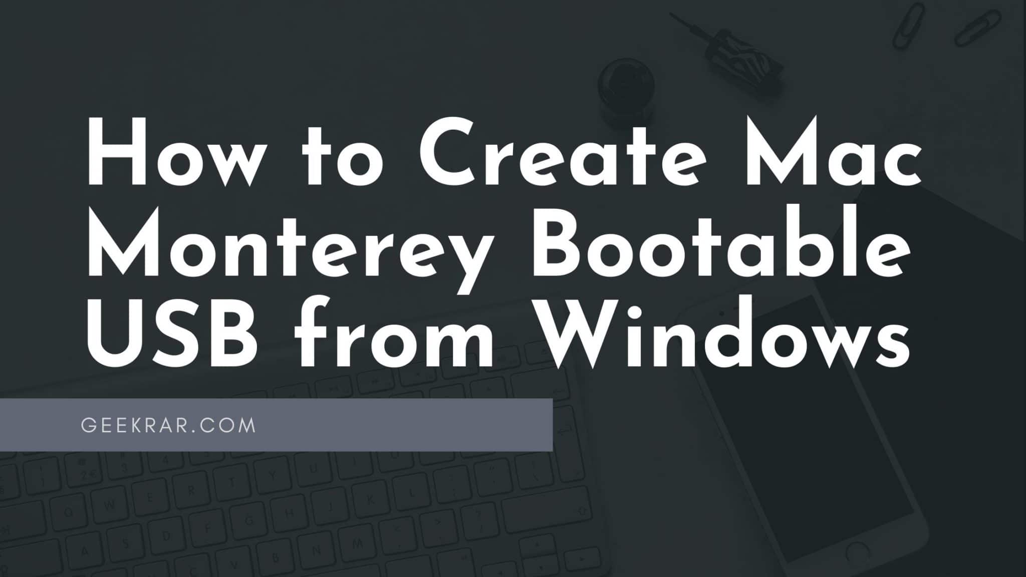 create bootable mac usb using windows
